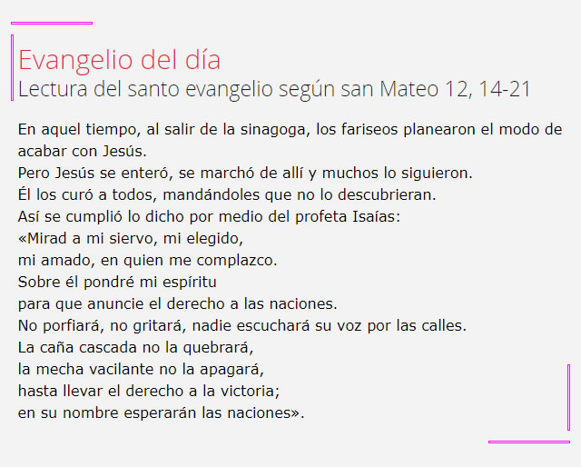 elisacarrio's tweet photo. Lean el Evangelio de hoy 🙏 Sábado 16 de Julio 2022
𝗗𝗶𝗼𝘀 𝘀𝗮𝗹𝘃𝗮 𝗮𝗹 𝗺𝘂𝗻𝗱𝗼 ❤
https://t.co/QbbE6QryDt https://t.co/MGfnmLm8Yk