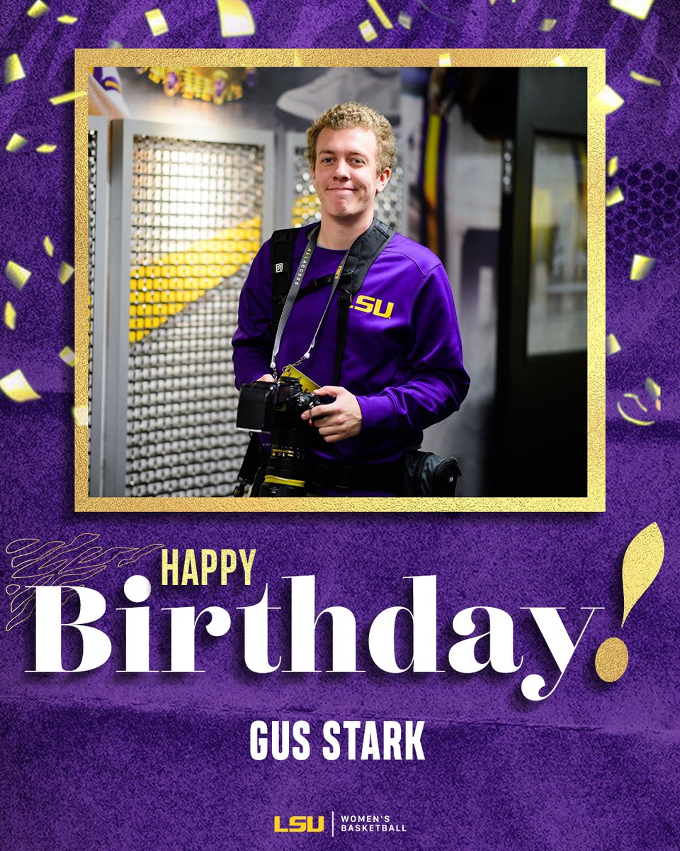 LSUwbkb's tweet photo. Happy birthday to our photographer, Gus Stark 🥳 https://t.co/5svWtZWgAE