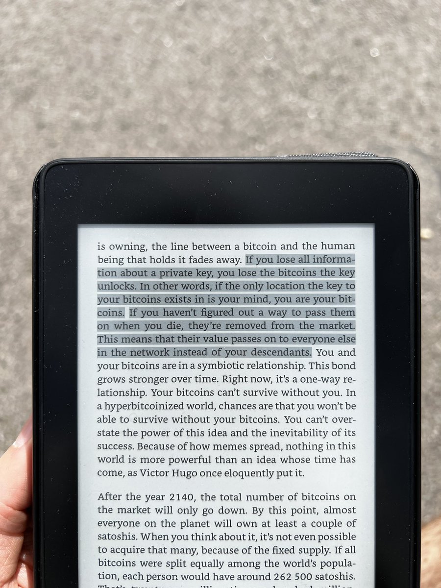BitcoinKoala's tweet photo. Sometimes, @knutsvanholm blows my mind 🤯 «…  if the only location the key to your bitcoins exists in is your mind, you are your bitcoins.» https://t.co/zqZcUOGMtx