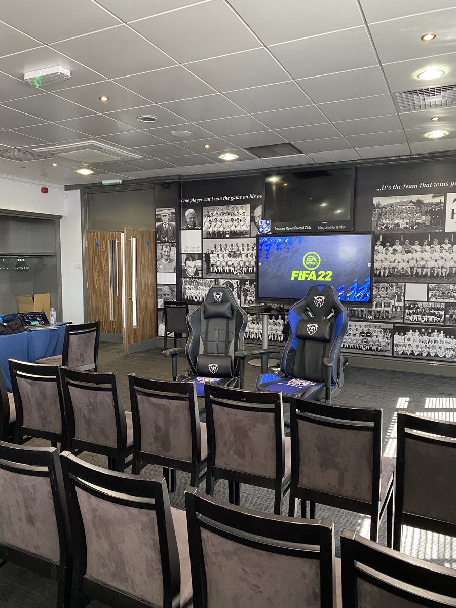 OUR TRFC FIFA eCup 2022 FINALISTS! 
Playing <a href="/TranmereRovers/">Tranmere Rovers FC</a> Open Day tomorrow
Starting at 12:15pm@ Ray Mathias Lounge 

parnellewan14
ryanbower101
NintendoDSplayer
Charlie_200525 

Come watch &amp; play with Josh Hawkes and Elliot Nevitt!
with lovely giveaways from <a href="/ukgamingchairs/">ukgamingchairs.com</a>