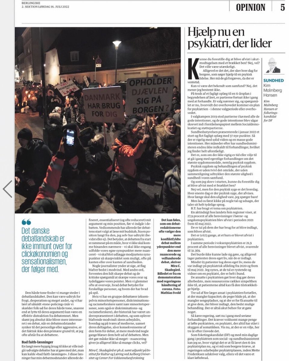MiraSkadegard's tweet photo. Dear haters&amp;debaters, feel free to believe the earth is flat, women are less intelligent, biological race exists, or that there is no climate crisis. You do you. But your personal opinions have no claim on me. They don’t refute research, and I am not obliged to answer. #dkmedier https://t.co/ktsUmUOOyu