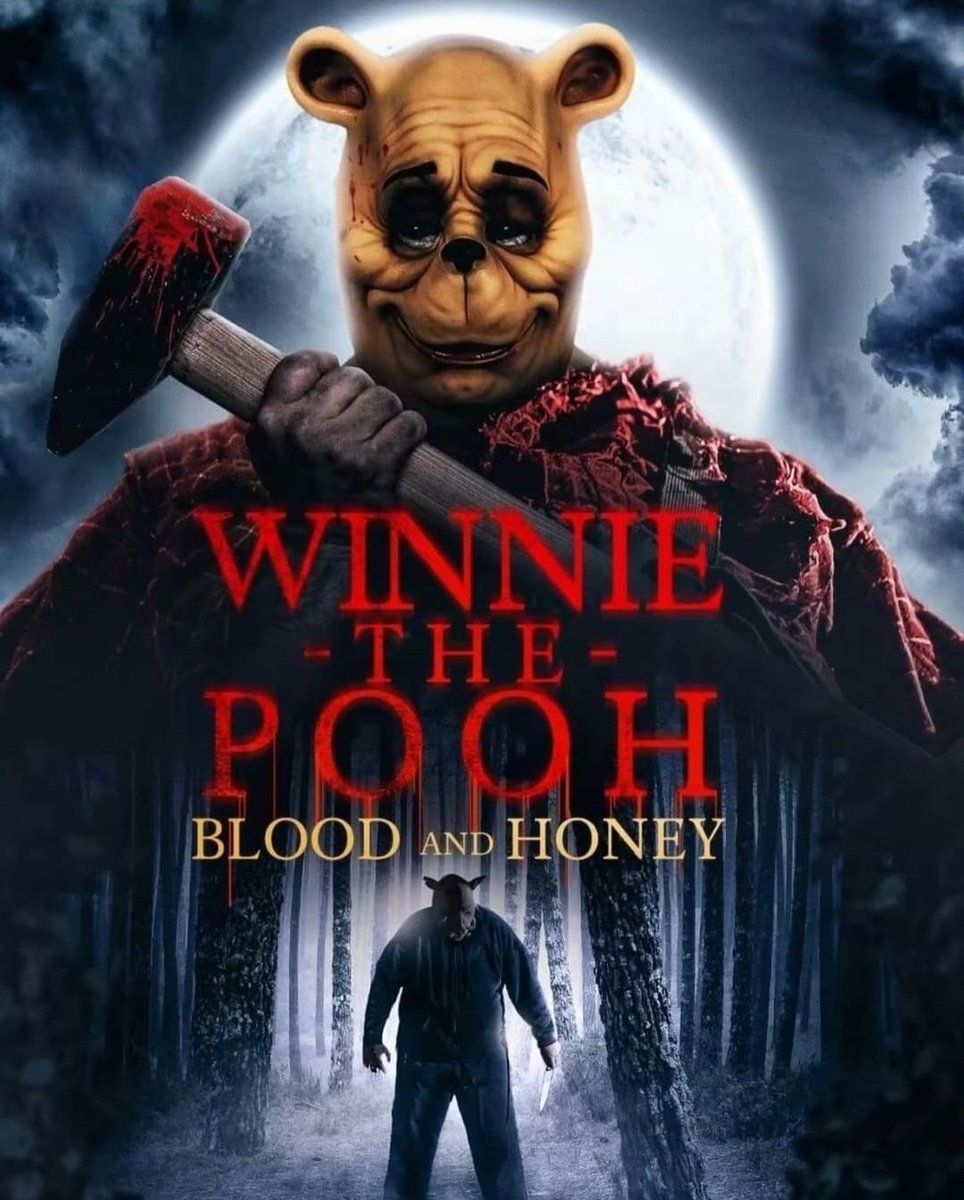 FilmesLevada's tweet photo. #WinnieThePooh filme de terror onde mostra o Ursinho Pooh como um assassino cruel ganha um novo pôster. https://t.co/Gzze8MnwFn