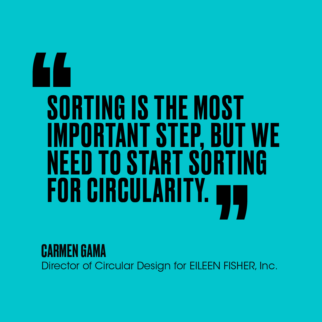 heyfashionorg's tweet photo. @CarmenGama50 knows more than most about the importance of effective sorting. Her work with @eileenfisherny for both the @eileenfisherrenew and @wastenomore initiatives sorted for resale, repair, redesign, and lastly - recycling.
#heyfashion #sustainablefashion #fashion https://t.co/mNoW70R6AC