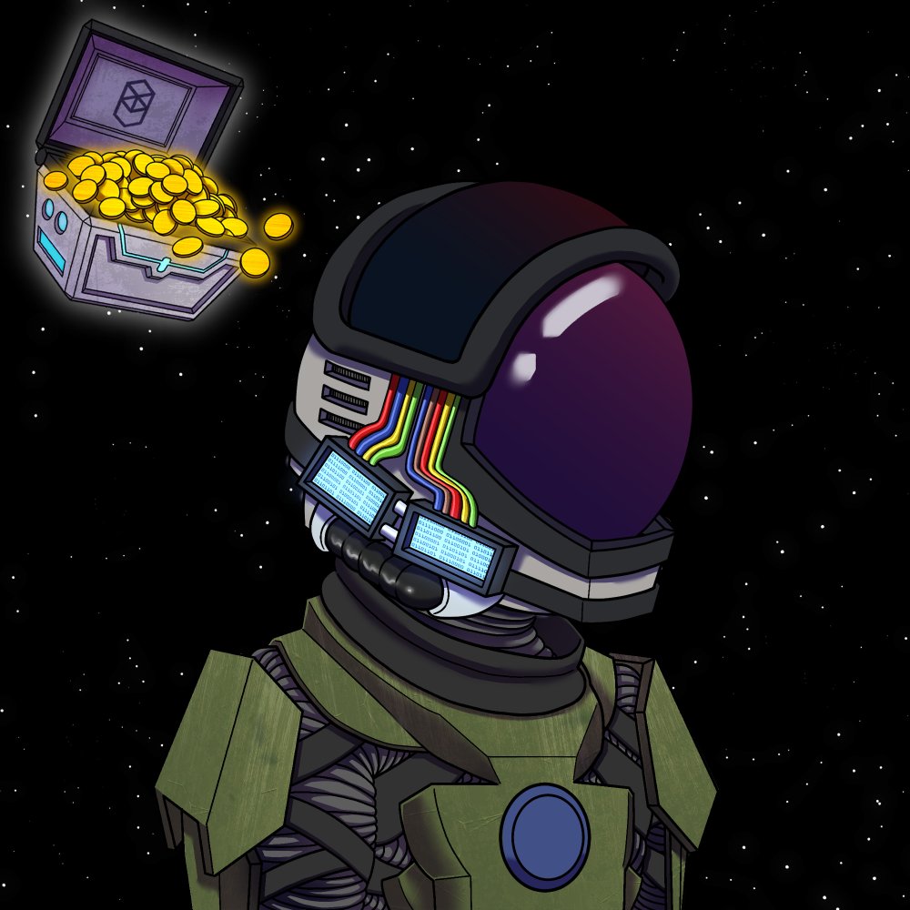 My #FTMCorgi won me <a href="/SPACELEGENDS_/">SPACE LEGENDS | MINTING NOW |</a>, so I minted it a Pirate friend that came with a chest of #Booty.
#PP $LQDR