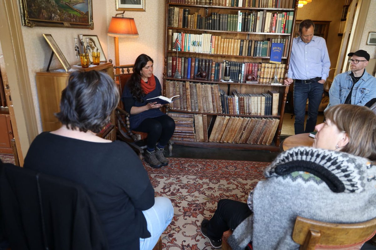journeysinbtwn's tweet image. That was fun! Last night with Henry Fletcher @WayfindingGuide we spent a wonderful couple of hours doing readings in the founder's house of the oldest bookstore in Iceland - unchanged since 1950s.

Thanks for having us #TheOldBookstore #Flateyri! 

#TheRavensNestWestfjordsTour