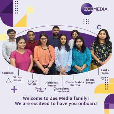 #ProffesionalUpdate
Joined @ZeeBusiness digital team as Assistant Multimedia Producer 
#zeemedia #zeebusiness #digitalteam #multimediaproducer