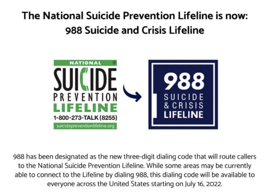 RobinCogan's tweet photo. Please pass this on through your networks! #988Lifeline 
https://t.co/O6jC6EbY3v https://t.co/HsNkeC1swX