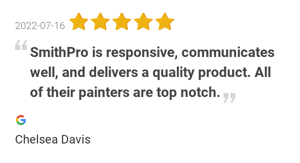 SmithProPaint's tweet photo. New 5.0-star Review: "SmithPro is responsive, communicates well, and delivers a quality product. We have used... https://t.co/4EExzPtoj2