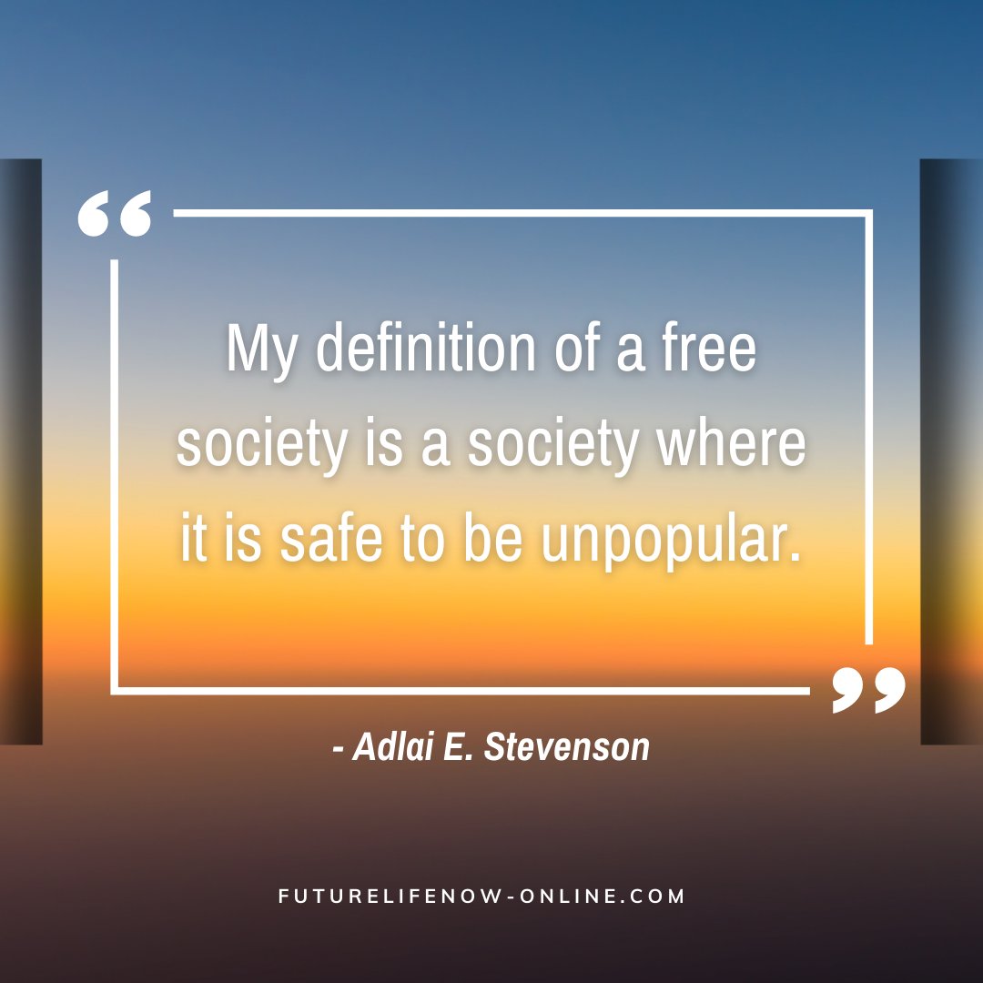 FutureLifeNow's tweet photo. Daily Quote: "My definition of a free society is a society where it is safe to be unpopular." - Adlai E. Stevenson
#explorations #freedominmovement #holisticwellness #selfawareness #painfreemovements #freedom #feldenkrais #embodiedmovement #bodyawareness #powerofhabits https://t.co/6oRs6sgkYh