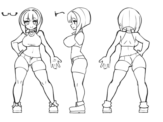 故あってわたくしリジネッタさんの三面図を描いた 