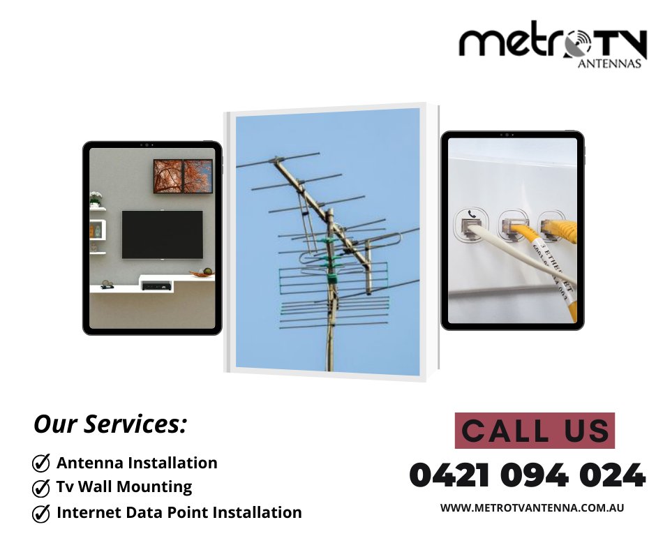 AntennaMetro's tweet image. Our antenna installers are also experienced in #Datapointinstallation, #TVwallmounting, surround sound set-up, #hometheatre cabling, digital set top box installation and more. 
Visit: metrotvantenna.com.au/data-point-ins…