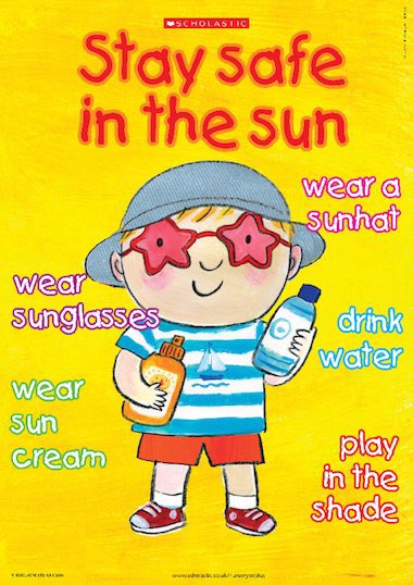 Safe Susan has a gentle reminder for all our children and big people too. Remember, stay safe in the sun this weekend ☀️ Can we ask parents/carers to apply sun cream before their child attends nursery and to hand a bottle into nursery too, if not already done so. Thank you 💙💛