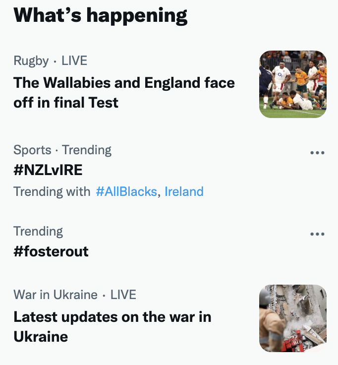 DrivingMaul's tweet photo. There you go #FosterOut is trending above the war in Ukraine
That let's you know what Kiwis are concerned about
Will we see politicians commenting on if he should go or not?
#AllBlacks #NZLvIRE https://t.co/lO0nr4d0WF