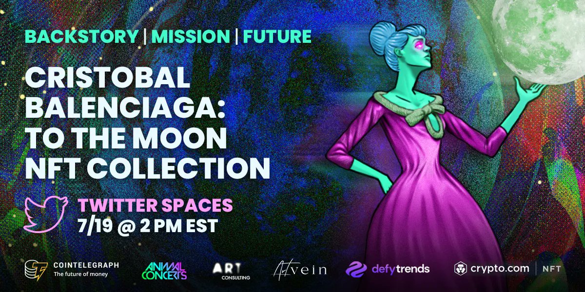 GooddyPharma's tweet photo. The "To The Moon" NFT drop is happening soon! 🚀😯

You should DYOR and tune into this Spaces with @Cointelegraph, @cryptocomnft, and @collymonster to get all the last-minute deets 🎙

More info👉https://t.co/9uz3zshogA https://t.co/NJnaTp4LSs
