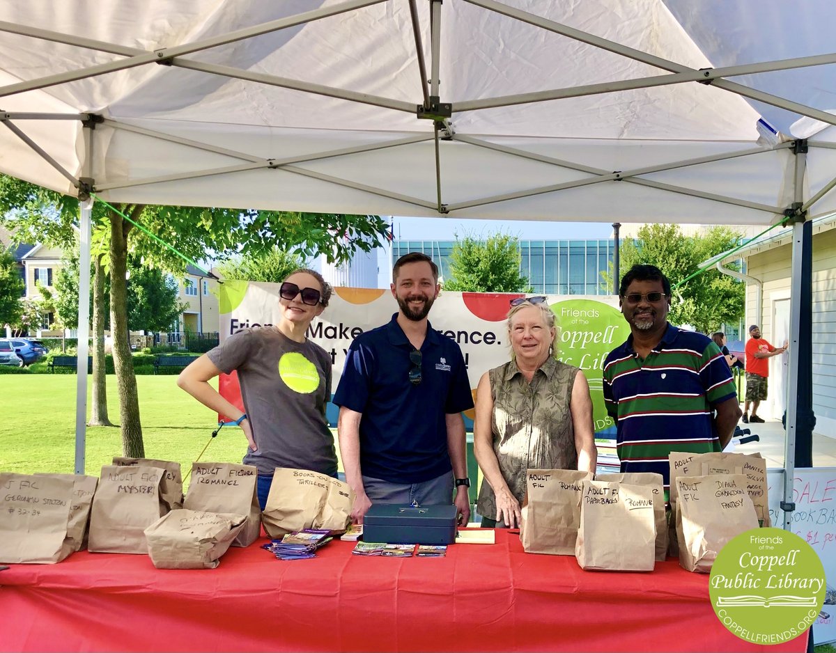 <a href="/CoppellFriends/">CoppellFriends</a> are at the Coppell Farmers Market today (Saturday, July 16)!

Come to the market to see us (and our books) and all of the excellent vendors!  8 A.M. - 12 PM.