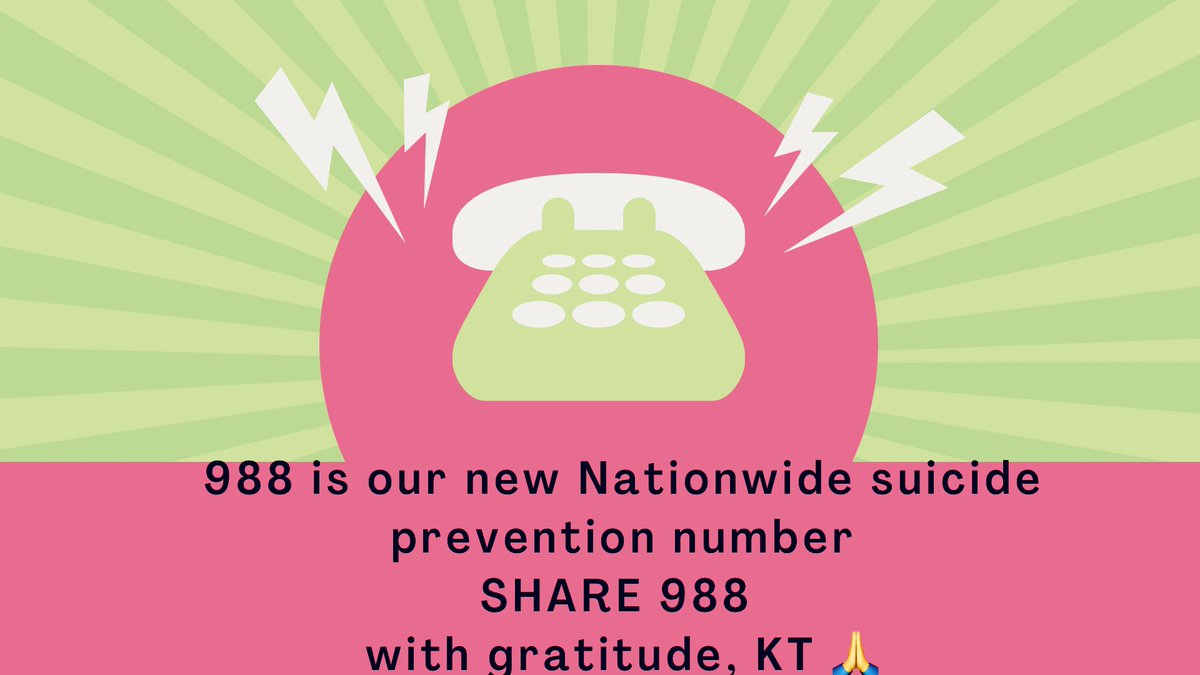 behappydoyoga's tweet photo. 988 is our new Nationwide mental health crisis lifeline. Call 988 for immediate support- suicide prevention, mental health or substance abuse crisis ~ #MentalHealthMatters #SuicidePrevention #reachout #988Lifeline #SharingIsCaring https://t.co/fzqIUlA88j