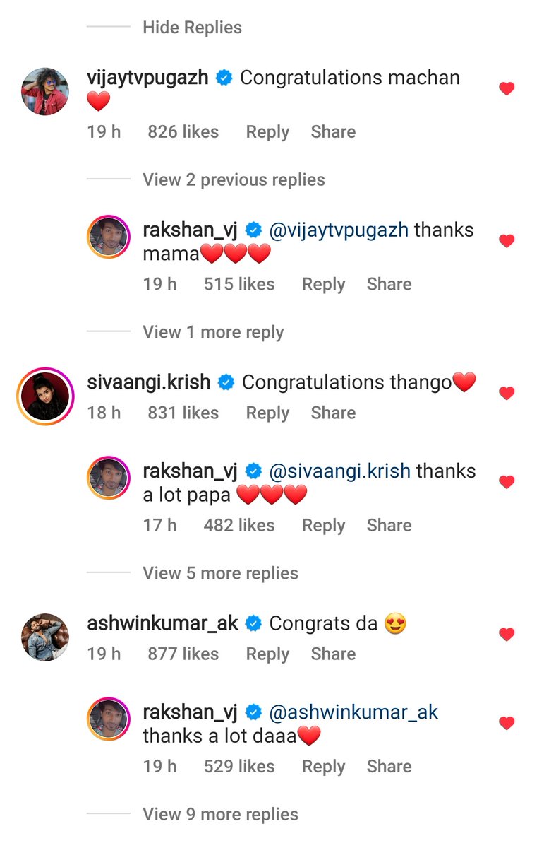 Congrats Rakshan bro for his new movie as lead...really happy to see this comments together in comment section #CWC2 #AshwinKumar #Sivaangi #Pugazh #Rakshan