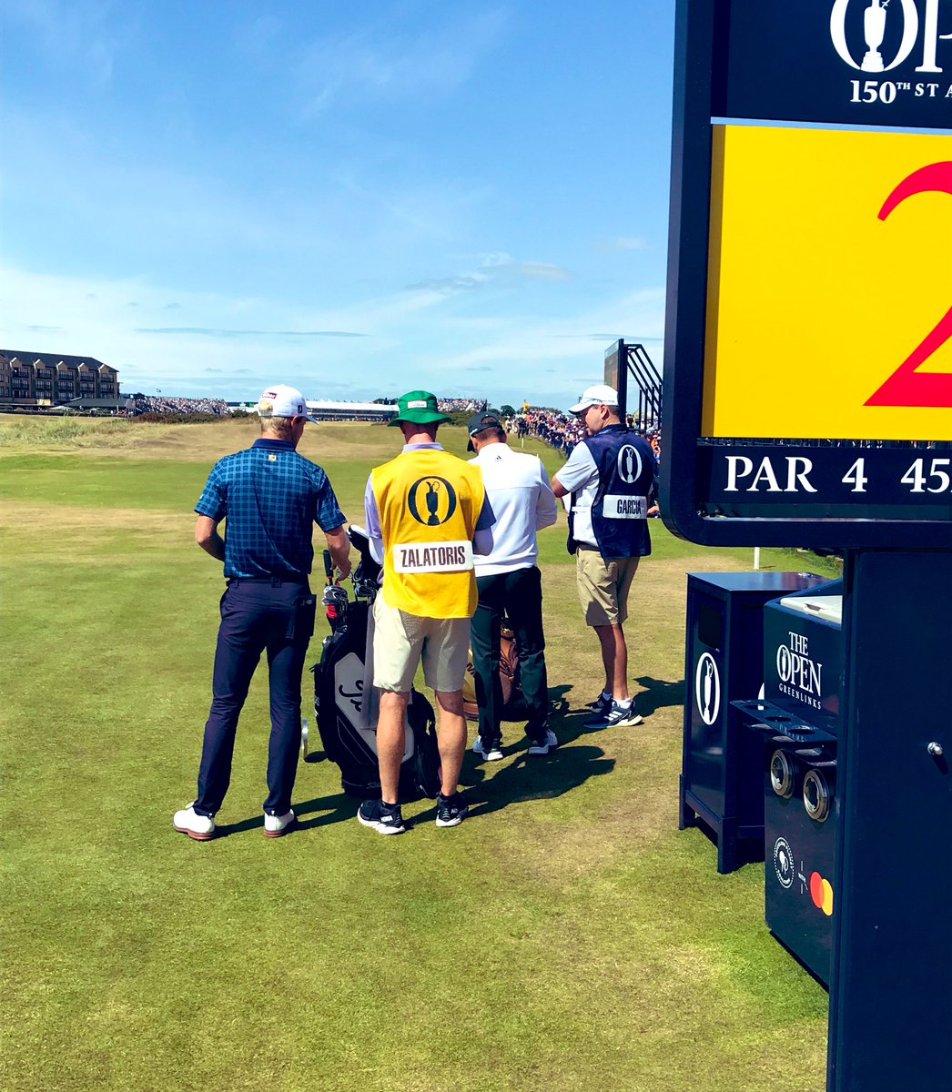 Out with Will Zalatoris and Sergio Garcia. Both had hot rounds yesterday and will fancy their chances of making a charge on Moving Day. WZ birdies the 1st to get to -5 #The150thOpen https://t.co/zp5KmHEcNT