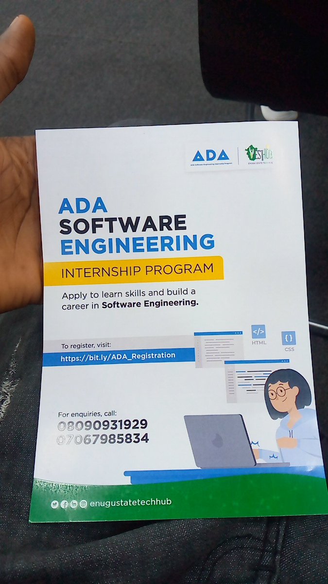 FidelisUkwuani's tweet photo. Hey Female Devs on Southeast
Big opportunity 🚀🚀🚀
@enugustechhub @Ahuoyiza_
#TheADAprogram
Pls like ❤️ & Rtw 🔄 @OgubuikeAlex @iamCynthiaPeter https://t.co/XTK71RY69E