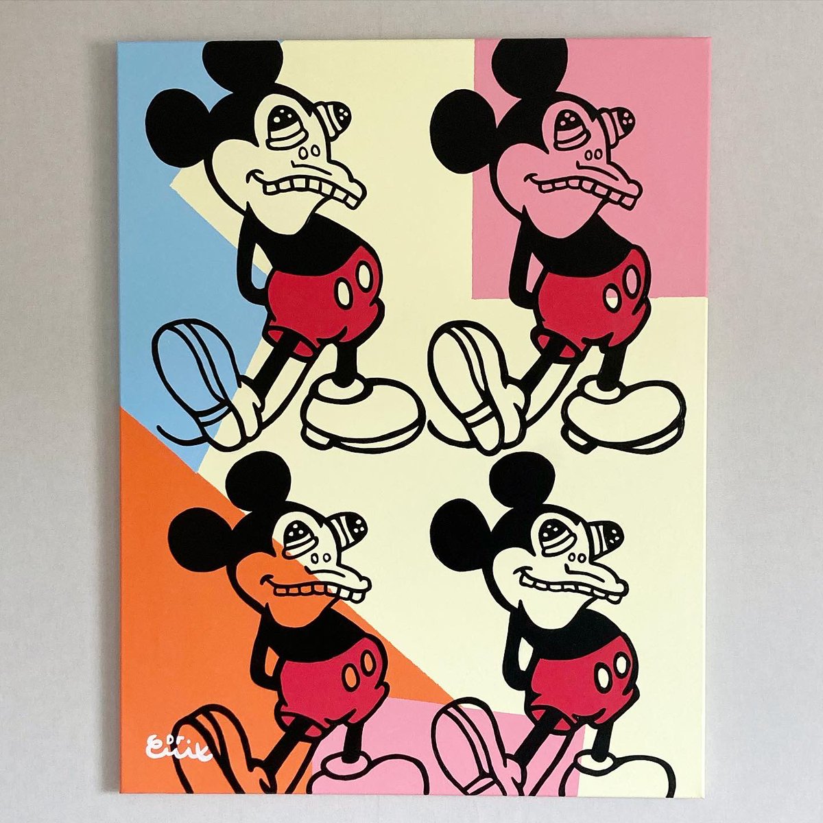 drcrixNFT's tweet photo. Oil on canvas #art #disney #mickeymouse #oiloncanvas #painting #popart #warhol #drcrix https://t.co/rj1qjMoRWT
