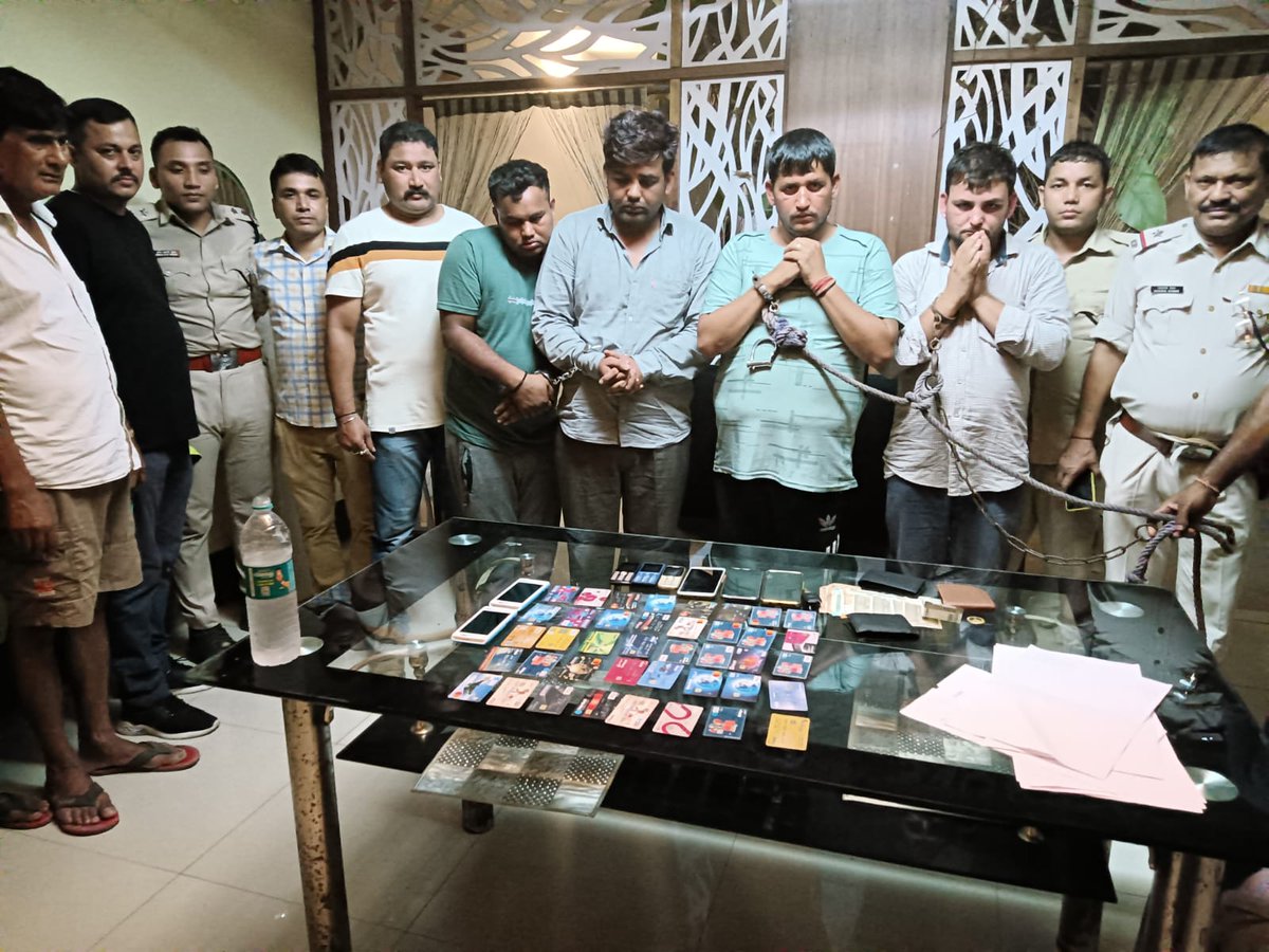 Jorhat_Police's tweet photo. Four members of ATM card swapping gang based in Haryana have been arrested last night from a hotel at Bokakhat who fraudulently swap ATM cards of elderly people at ATM booths.
40 ATM cards, 2 POS machines &amp; other incriminating materials recovered. 
@assampolice @gpsinghips https://t.co/a2zLXArFfs