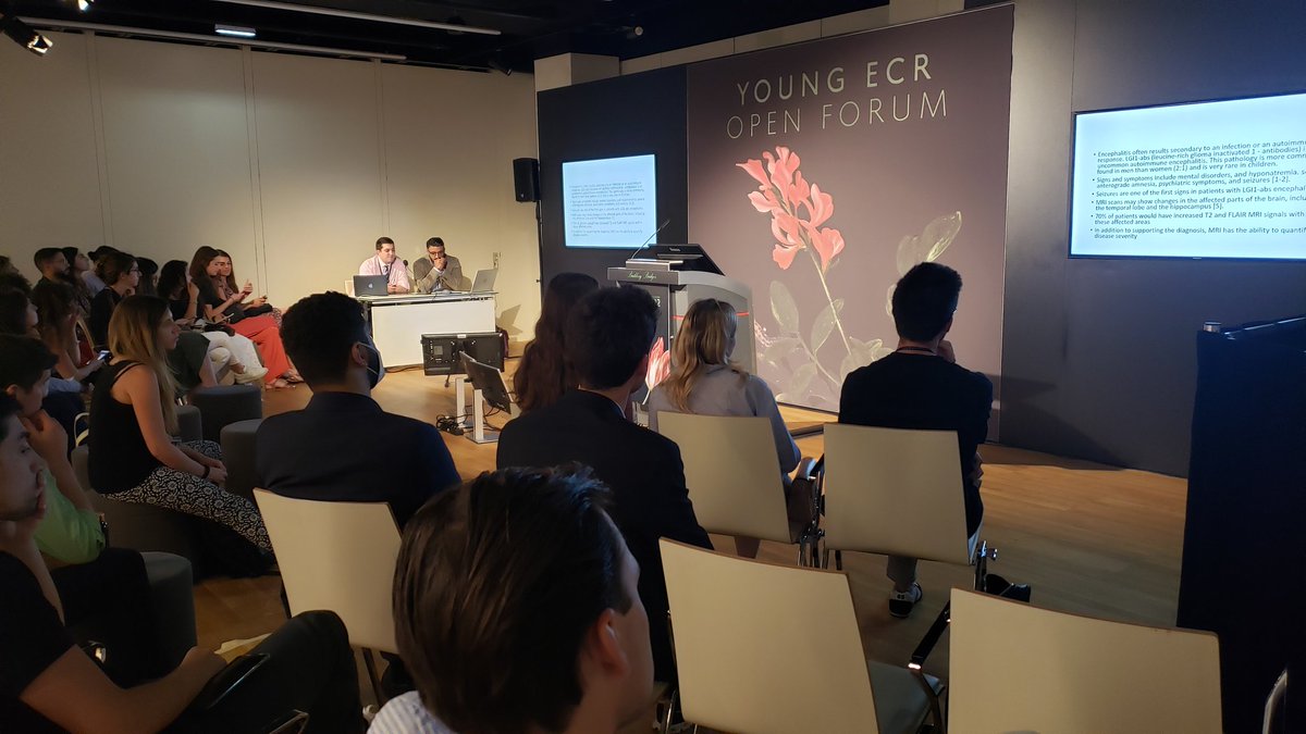 SamJangMD's tweet photo. Most international resident case conference in the world at #ECR2022 Young ECR Open Forum. Answers so far: atypical ductus diverticulum, benign enhancing foramun magnum lesion, benign pneumatosis, LGI1-abs encephalitis, orbital/sinonasal GPA, etc. @MayoMN_RadRes  @MayoRadiology https://t.co/xZ1coIaaCB