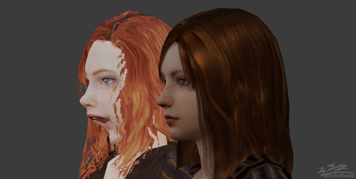 unlucky_Gurl_'s tweet photo. Rule of Rose in game Models:
Comparision and close up between the unused beta test model of Diana and her final and used one.
(you can notice in this view the broken jaw model of the beta one)
#ruleofrose #gamefiles https://t.co/ngeueaUe5m