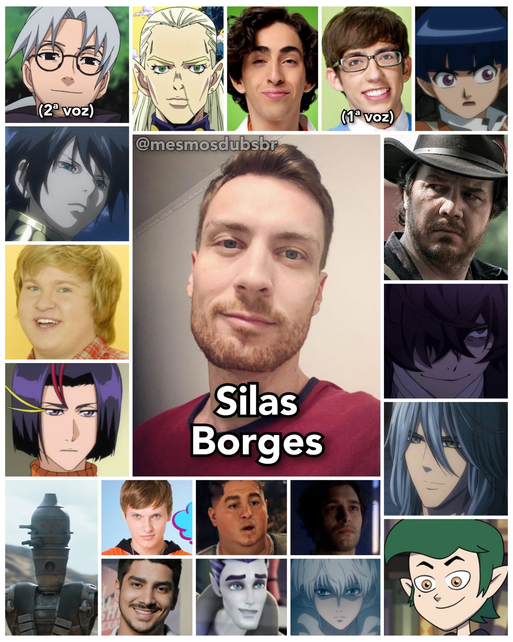Personagens Com os Mesmos Dubladores! on X: Talentosíssimo, o dublador  Silas Borges tem uma voz muito boa e personagens melhores ainda! Silas é  conhecido por dublar o Alone/Hades em Saint Seiya: The