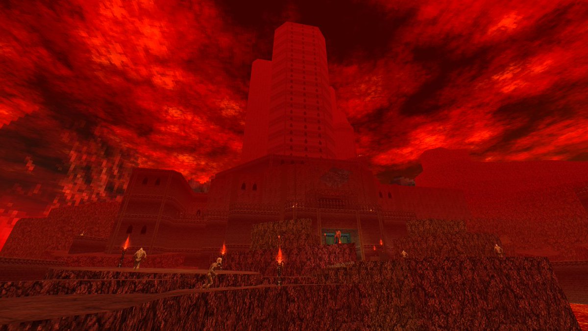 DrPyspy's tweet photo. Baphomet's Entryway, my map designed for MetaDoom, is out NOW! Right NOW!!! At this very MOMENT!!!! Check it out at https://t.co/Frb5pQ9dac #Doom #MetaDoom #DoomMapping https://t.co/I3Vn2S6wsH
