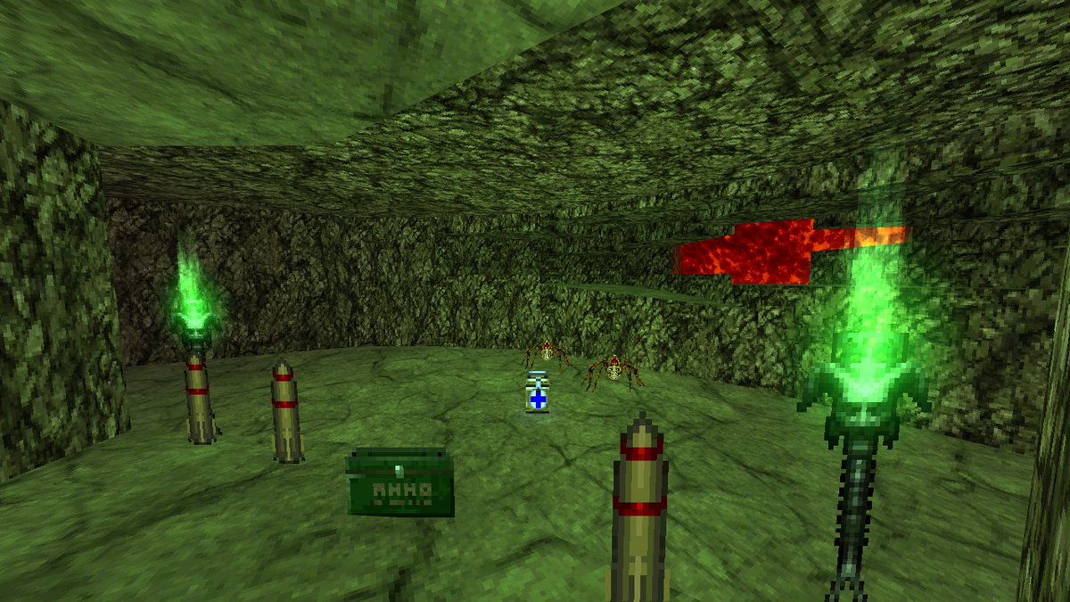 DrPyspy's tweet photo. Baphomet's Entryway, my map designed for MetaDoom, is out NOW! Right NOW!!! At this very MOMENT!!!! Check it out at https://t.co/Frb5pQ9dac #Doom #MetaDoom #DoomMapping https://t.co/I3Vn2S6wsH