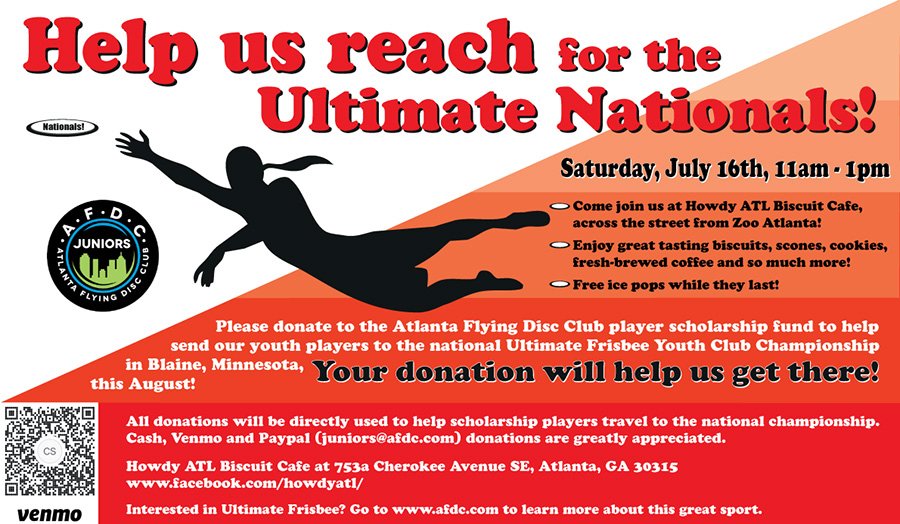 Hey y'all. Come get a biscuit and coffee TODAY. Your support will help get our four teams to Blaine for the Youth Club Championships! Many thanks to Howdy ATL for their support. <a href="/ATLiensYCC/">ATLiens</a> <a href="/catlanta2/">cATLanta_YCC</a> <a href="/rATLersYCC/">rATLersssss</a> <a href="/ATLasYCC/">ATLas</a>