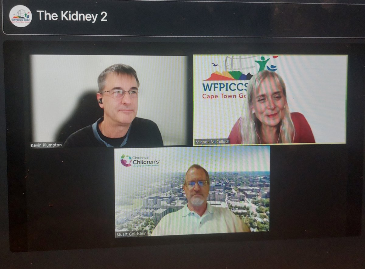 AKI, CRRT, Renal angina. ON NOW! session on The Kidney thanks <a href="/MignonMcCulloch/">Mignon McCulloch</a>   <a href="/kevin_plumpton/">Kevin Plumpton</a> <a href="/slgold777/">stuart goldstein</a> <a href="/WFPICCS/">WFPICCS</a> #WFPICCS22Ubuntu #PedsICU #renal @SarahWright1970 <a href="/MichaelaWaak/">Michaela Waak</a> @JaneHarnischfeg <a href="/GPiziPhysi/">Georgie Pizimolas</a> <a href="/TessFulton1/">Tess Fulton</a>