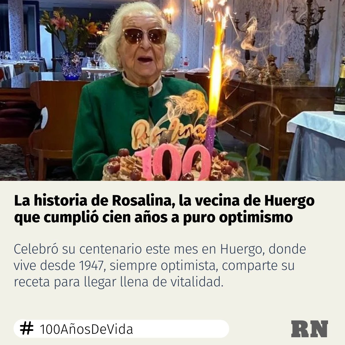 rionegrocomar's tweet photo. 🎂 #Cumplió100Años 

👏 Rosalina de Avellá es optimista y llena de vitalidad. Come seis veces al día, junta leña, lee, hace tareas de la casa y cuenta su receta para llegar a los 100 años 

🔍 ¿Conocemos su historia? ✍️ @pabloaccinelli te la cuenta 👇 https://t.co/TqAwtCiTVP https://t.co/FfkqIWsQ2I