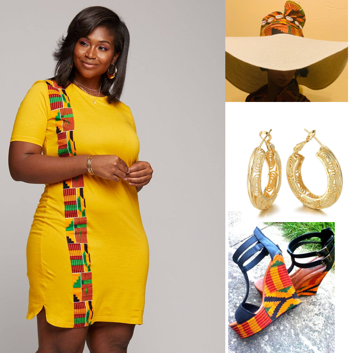 RegalClothes's tweet photo. Summer Festival Chic: We are crushing on the FAB @regalclothes ankara t-shirt dress. Yaass Queens pair this 100% Cotton dress (with Pockets🥰) with an oversized hat and colorful wedges! Available in M-3X and multiple prints. 
See you Sunday @baltimorefarmersmarket. https://t.co/kZxkbI3MGd