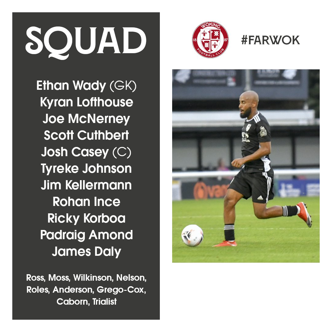 wokingfc's tweet photo. Kellermann starts for the Cardinals 🃏

♦️ #FARWOK https://t.co/pc8qkUn7wA