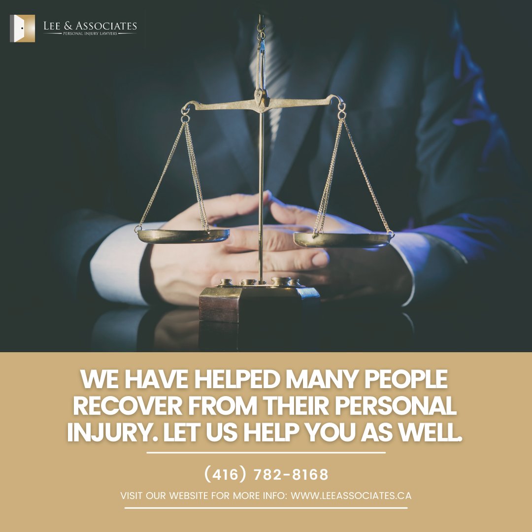 LeeAssociatespi's tweet photo. Legal process for severe personal injuries can be difficult to understand. Our experienced lawyers and staff strive to treat every client with dignity, respect, and sensitivity. 

For a free consultation, call us : (416) 782-8168 or Visit us at: https://t.co/WTge5j8KPY https://t.co/iDljZ2BqId