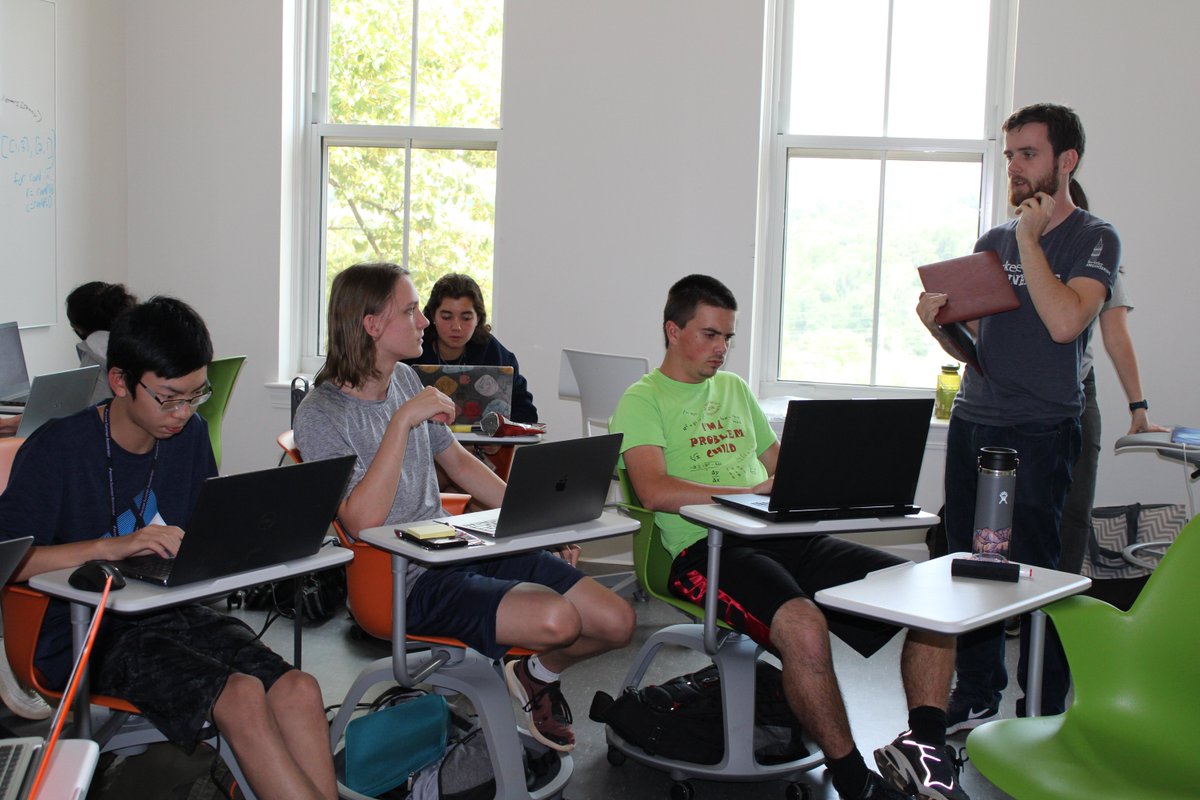 accel_ncssm's tweet photo. Morganton Campers from the Neuro Science class are resting with smiles on their faces after testing their endurance with wall sits. The campers in the computer programing class are really concentrating on their programing.
#SummerAccelerator #NCSSMSummer https://t.co/WsXIxYVqFd