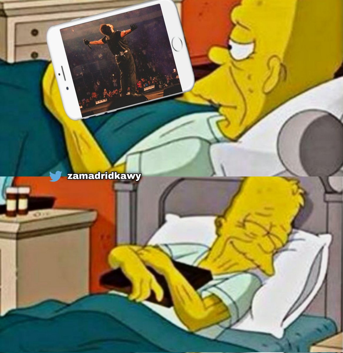 me watching <a href="/theweeknd/">Abel Tesfaye</a> concert online 🥲❤