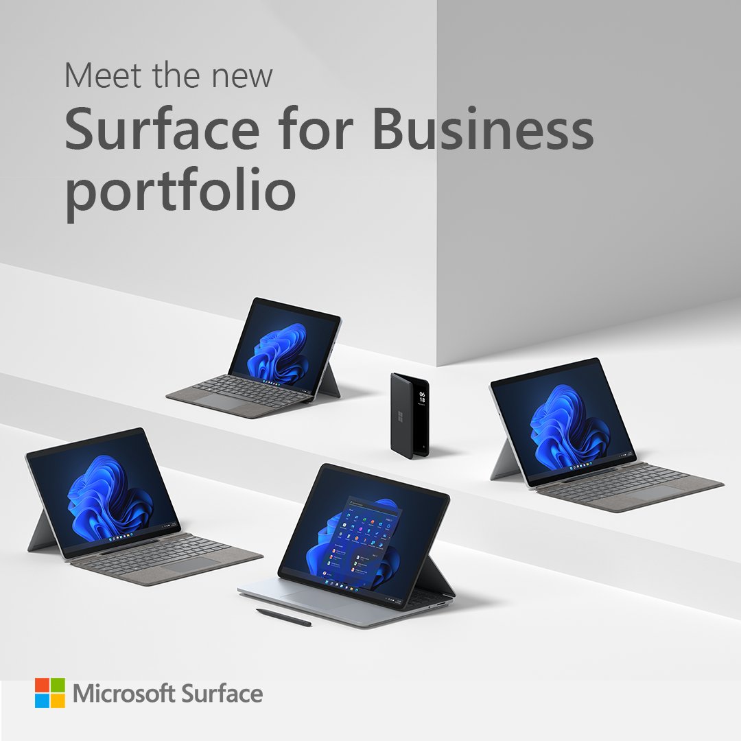 We are very excited to announce that Cahill Solutions in now an Authorized Microsoft Surface Reseller!!!!

Like your business, Microsoft Surface is always evolving. More power, more speed, more options to support your hybrid workplace needs—including choice of operating system.