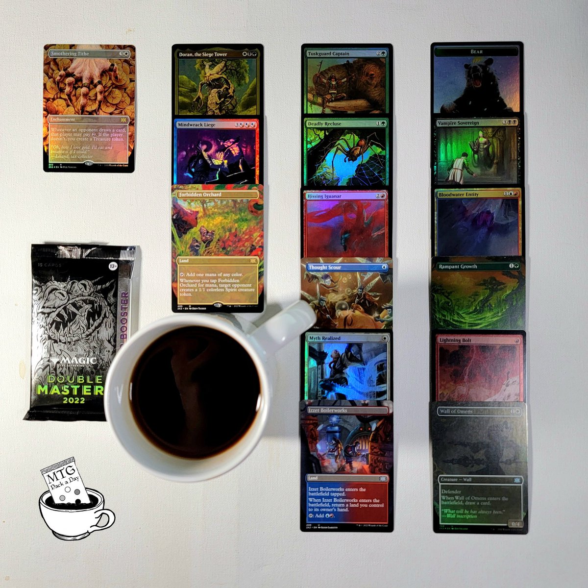 mtg_pack_a_day's tweet photo. Day 561 ... Double Masters 2022 Collector Booster
.
$5653.18 raised for mutual aid and charity since January 2021.
Purchase a card or become a patron to support this project.
Info in bio.
.
#mtg #mtgcommunity #magicthegathering #doublemasters2022 #smotheringtithe #tcg https://t.co/75a8yLIhPn
