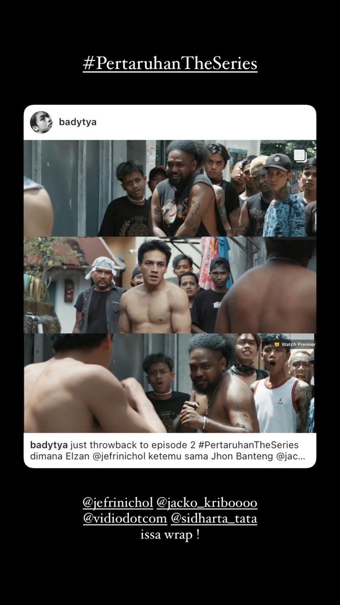 bowiewaskito's tweet photo. glad to be here with Elzan @jefrinichol ! #PertaruhanTheSeries gimana udah pada nonton final episodenya? 
@vidiodotcom 
#Elzan https://t.co/8hSjYPju9I
