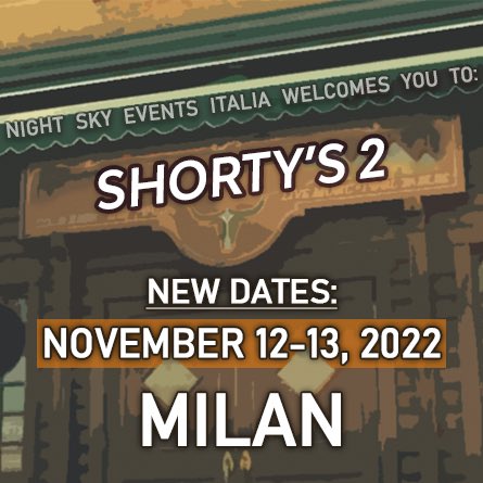 NightSkyEvents1's tweet photo. #Shortys2

A causa del gran premio di Monza e gli impegni degli ospiti, l’evento si terrà a Novembre 12-13. Gli ospiti sono riconfermati

[ENG]

Due to the Gran Prix in Monza and some guests’ schedules, the event will take place in November 12th-13th. Both guest are re-confirmed https://t.co/M5DtZKlwfp