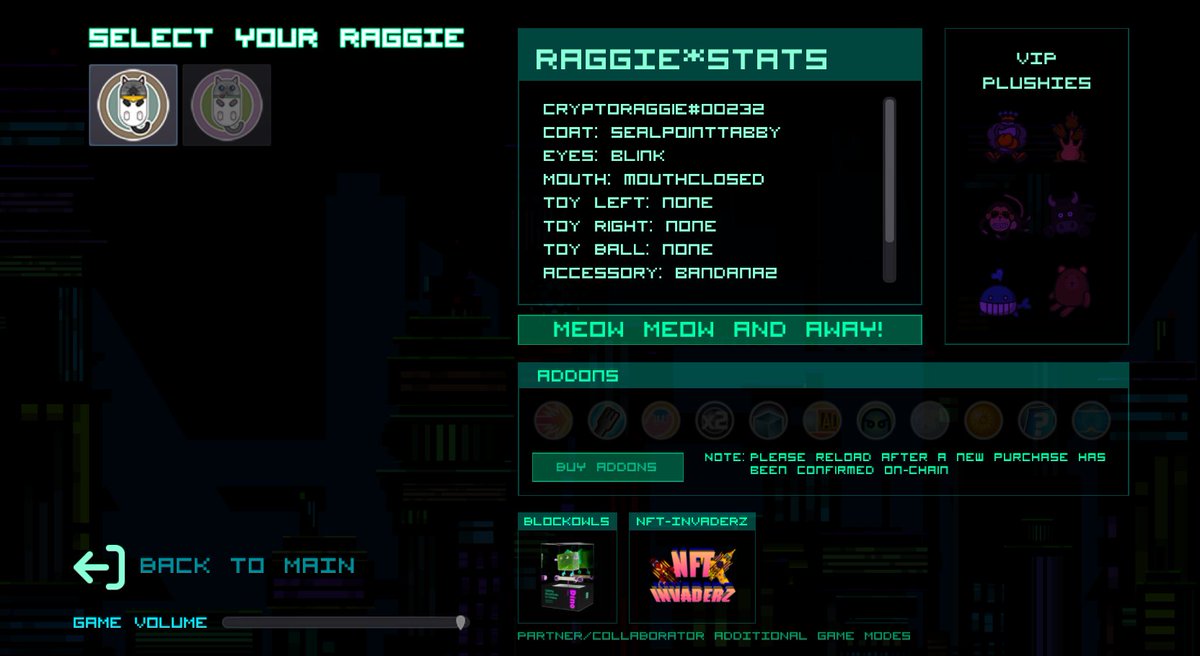 It's official! Our #RaggieRun in-game collaboration with <a href="/nftinvaderz/">NFT INV₳DERZ 👾 | UTILITY DRIVEN NFTS 🪙</a> has now gone live! Log in to RaggieRun with either >5300 $DUST tokens or at least 1 <a href="/Pixendo_Games/">Pixendo Games</a> Spaceship in your wallet to activate the NFT Invaderz mode and earn rewards on the dedicated leaderboard!