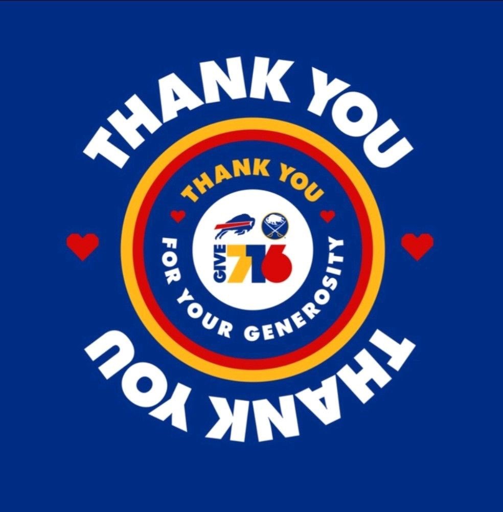 That’s a wrap! The second annual #Give716 event has officially come to a close. We are so grateful to all of our supporters. THANK YOU!!! We hope everyone enjoys this beautiful 716 day in our favorite city! ❤️🏈💙🏒💛#onebuffalo #gobills #gosabres #hopetotes #hopetotesbuffalo