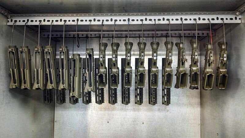 AllstarTactical's tweet photo. Our DV2LE rifle components all get #cerakote from our partner @bshgunworks for durability &amp; solvent resistance. Afterwards, we recheck all tolerances, and adjust clearances as needed.

Contact us for department demo days!

#DV2LE #DELTAv2 #leo #duty #harduserifles #lawenforcement https://t.co/nNcNBLMpZz