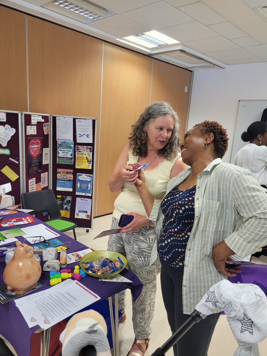 <a href="/WomensAidLuton/">Women's Aid in Luton</a> is an organisation close to my heart ❤️ 
Good to catch up with Claire promoting the services available for women experiencing or fleeing domestic abuse.

Such a great range of orgs at Health &amp; Wellbeing Event in Marsh Farm