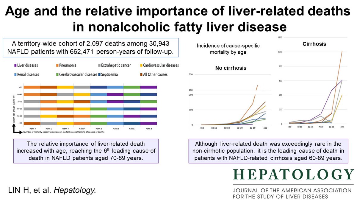 Would liver-related deaths be overshadowed by cardiovascular diseases and extrahepatic cancers as NAFLD patients get older? It is the other way round! doi.org/10.1002/hep.32… @CUHKGI @CUHKMedicine @TerryYip12 @wonglaihung @StephenLChan1 @HenryLYChan