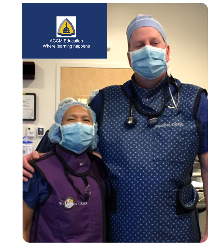 ACCMeducation's tweet photo. Celebrating a legacy!  Wailin Lau (seen with another legacy, Gary Gauthier) retiring after years of clinical care, leadership and comradery.  Zayed 5 just won't be the same!  @HopkinsACCM @HopkinsACCMCard @HopkinsCRNA @hopkinsheart #ACCM https://t.co/4qVBcVTyp6