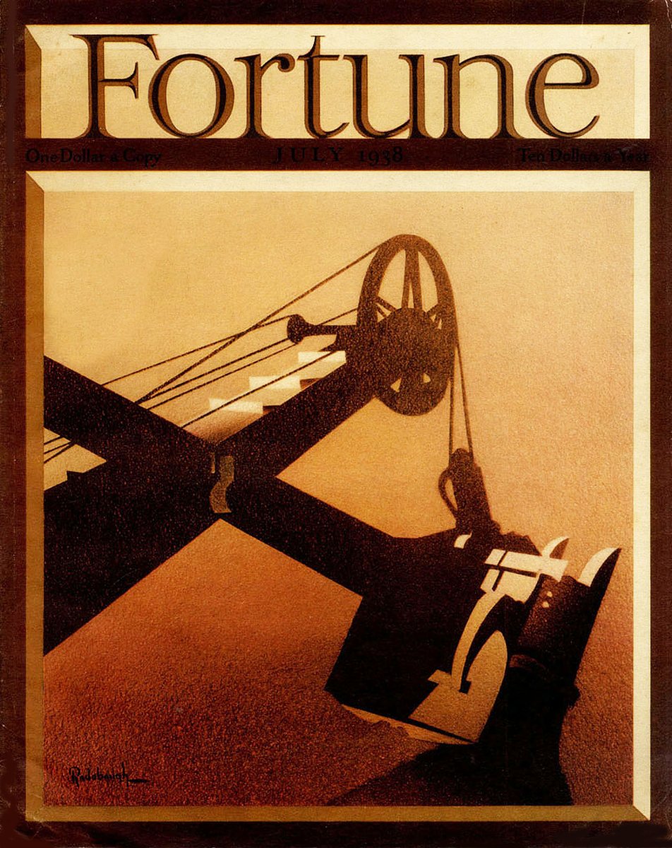 LRonLacy's tweet photo. In #JULY 1938 #Fortune
Cover of Fortune magazine, July 1938 Illustration by Arthur Radebaugh (1906–1974)
#steamshovel #stripmining? #illustration #illustrationart #illustrationartists #ArthurRadebaugh #graphicdesign #graphicdesigners
🧵 https://t.co/weFovxRC39