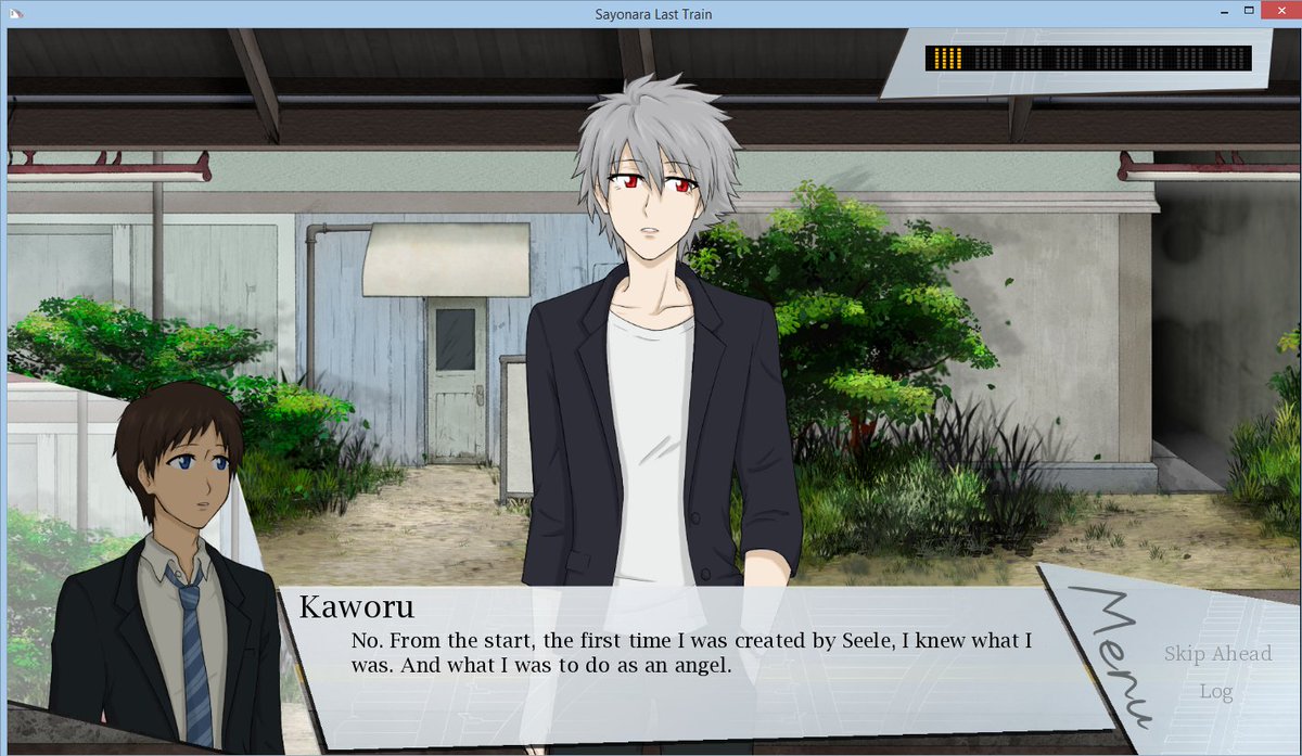 akai_koutei's tweet photo. Sayonara Last Train, a visual novel fangame set post-Shin Evangelion finale, is now also available on gumroad! For Windows, Mac and Linux!

Get it on its own for 5 USD (or the price you estimate; Pay What You Want is on).

🚅 https://t.co/KpZPUL6HEv

By @someantagonist &amp; me ✨ https://t.co/VZfotzS8jd